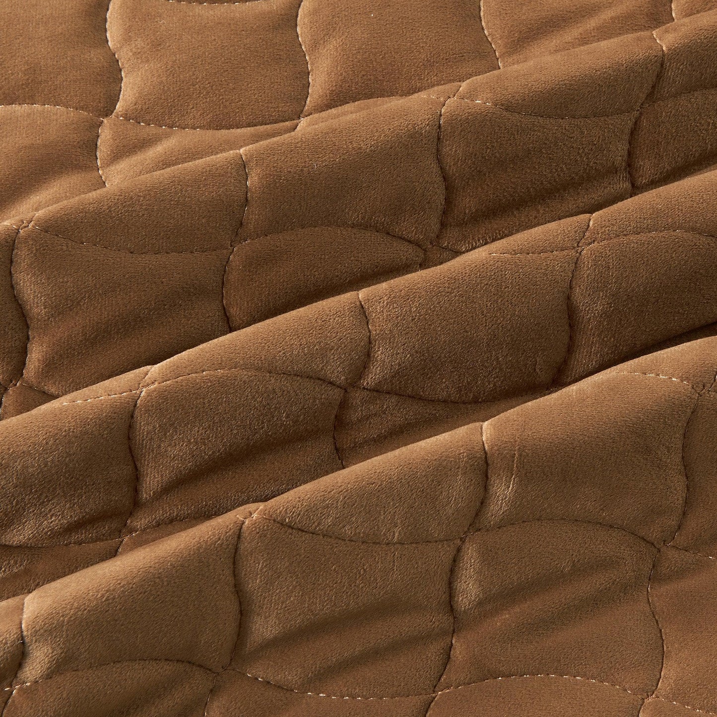 Vivica Velvet Box-Stitched Quilt Set