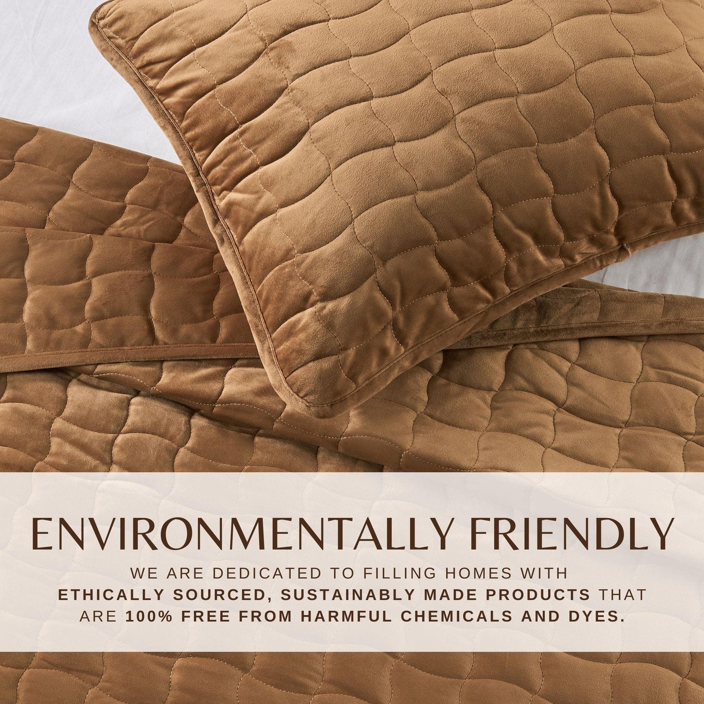 Vivica Velvet Box-Stitched Quilt Set