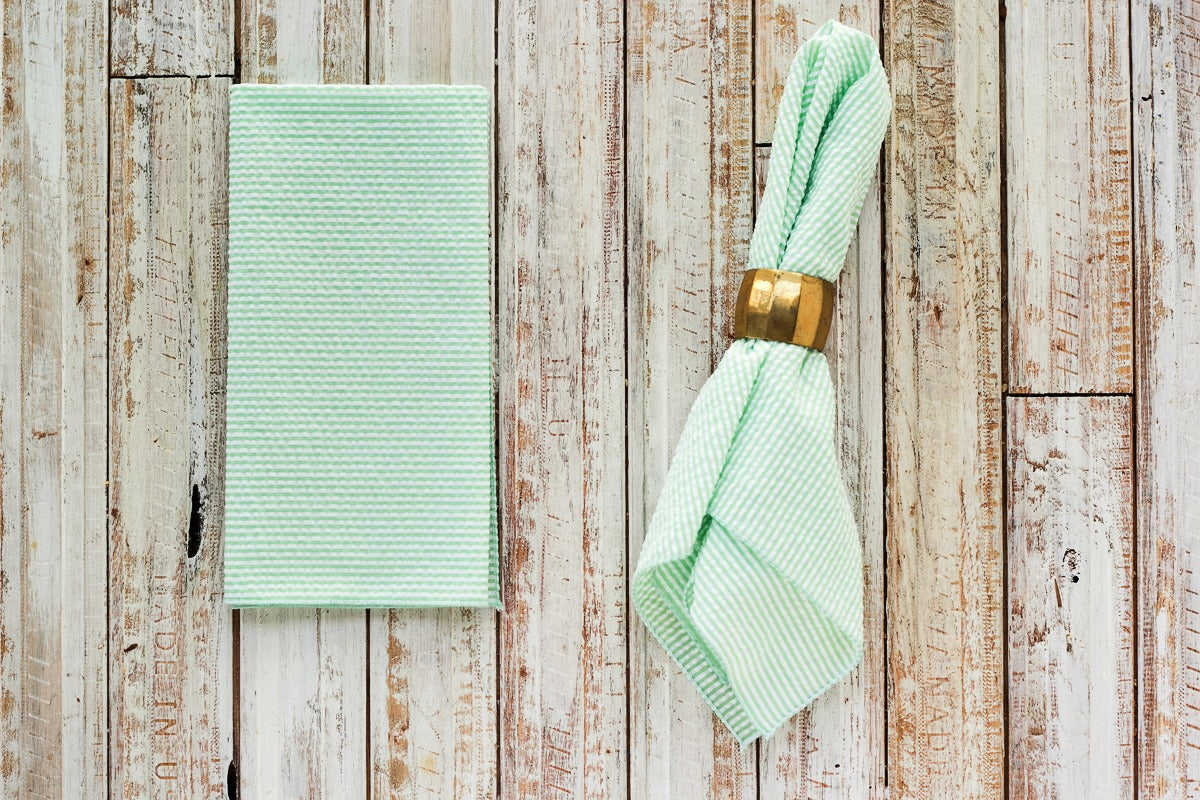 Grove Seersucker Dinner Napkins