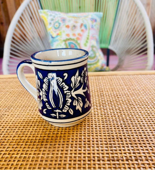 Fraea Hand Painted Ceramic Mugs, Set of 2