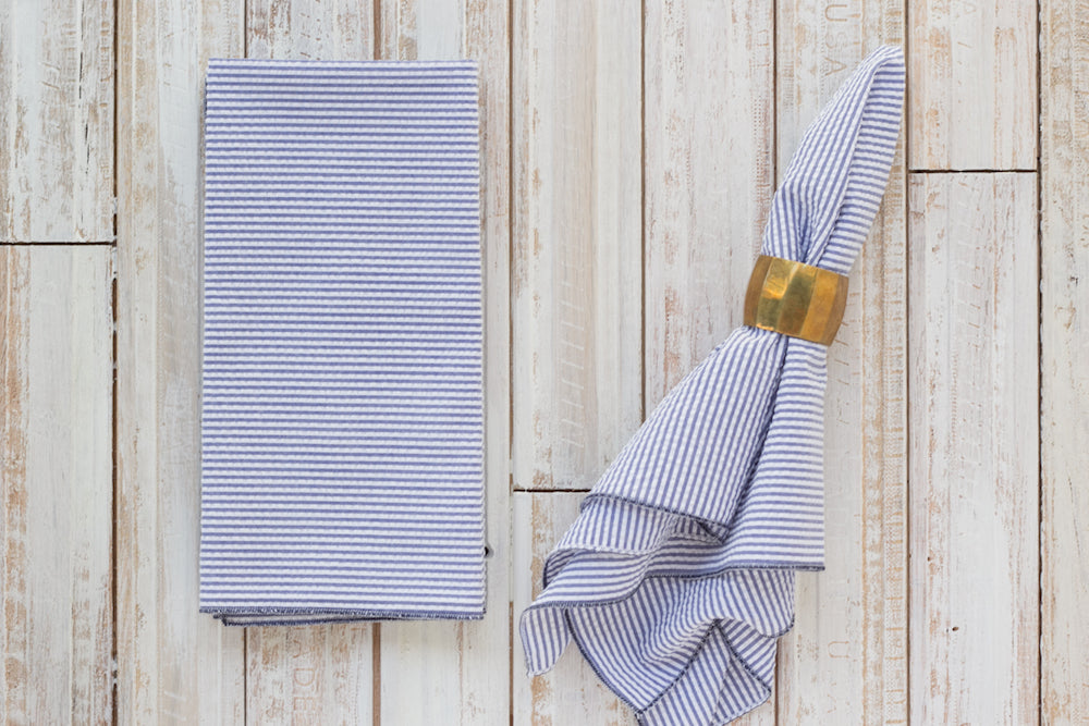 Grove Seersucker Dinner Napkins