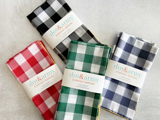 Bistro Buffalo Check Cloth Napkins