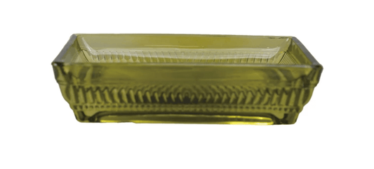Olive Green Glass Soap Dish