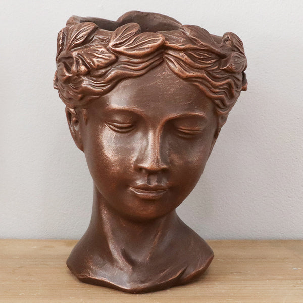 Bronze Goddess Outdoor Planter