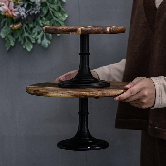 Tallia European Wooden Cake Tray