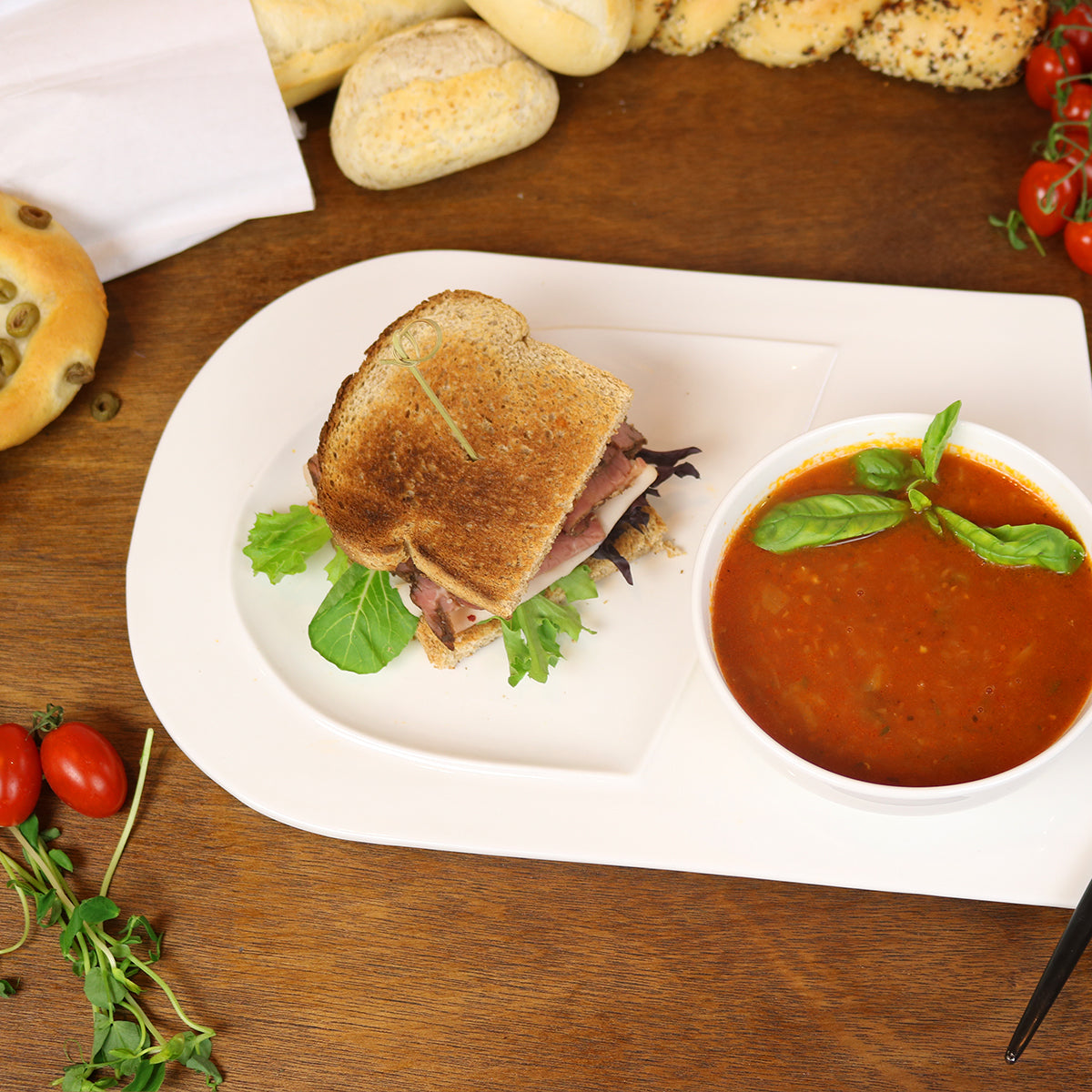 Soup and Sandwich Plate Set