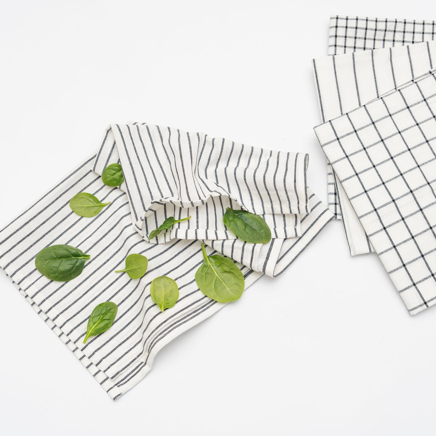 Martha Stripe & Check Kitchen Towel Set