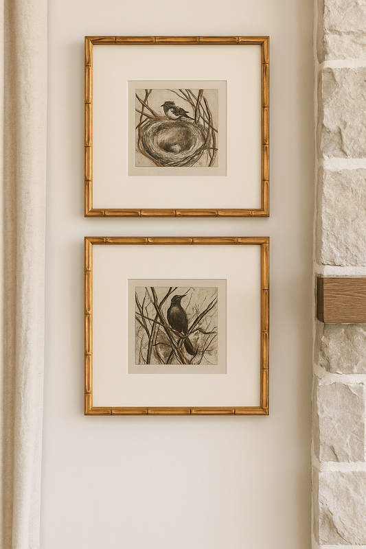 Birdie Wood Framed Wall Art