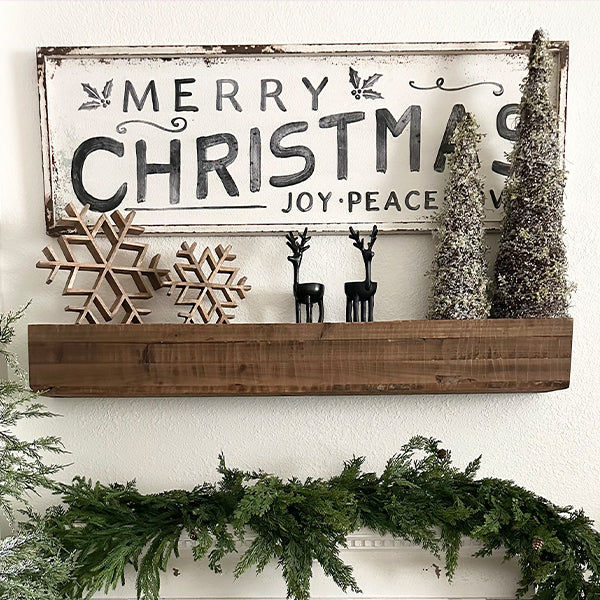Reclaimed Natural Wood Mantle