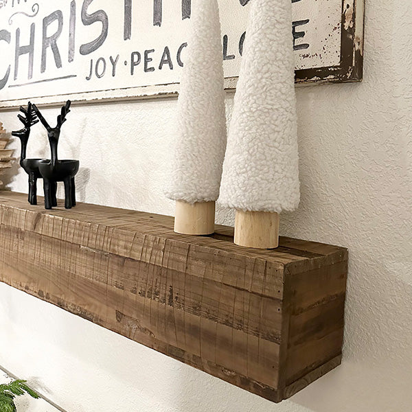Reclaimed Natural Wood Mantle