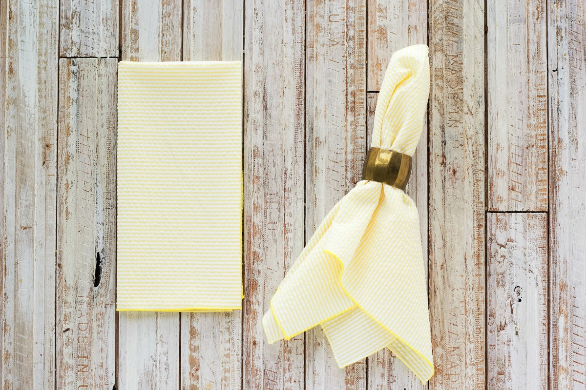 Grove Seersucker Dinner Napkins