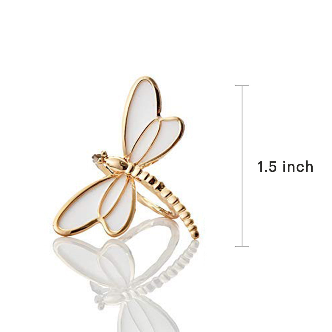 Ivory Flight-Dragon Fly Napkin Rings