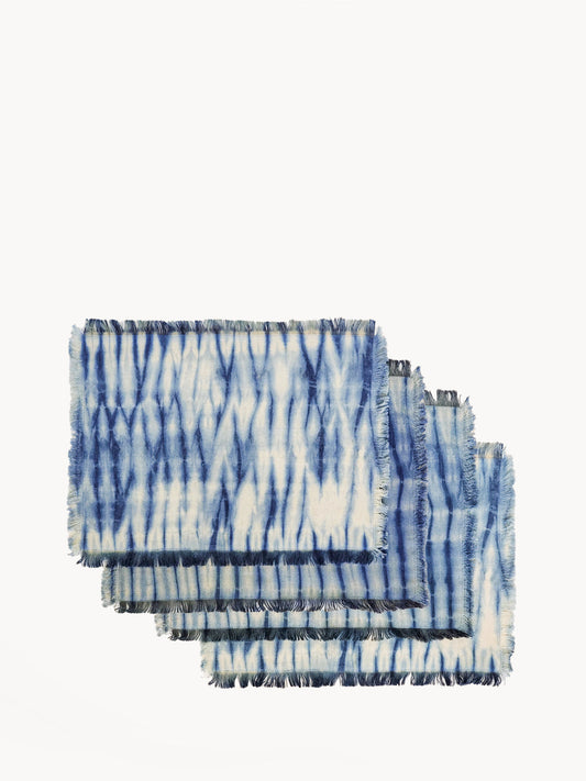 Indigo Blue Tie Dye Cotton Placemat