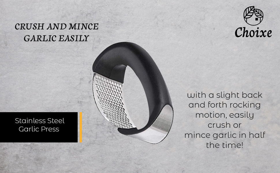 Kiva Stainless Steel Garlic Press
