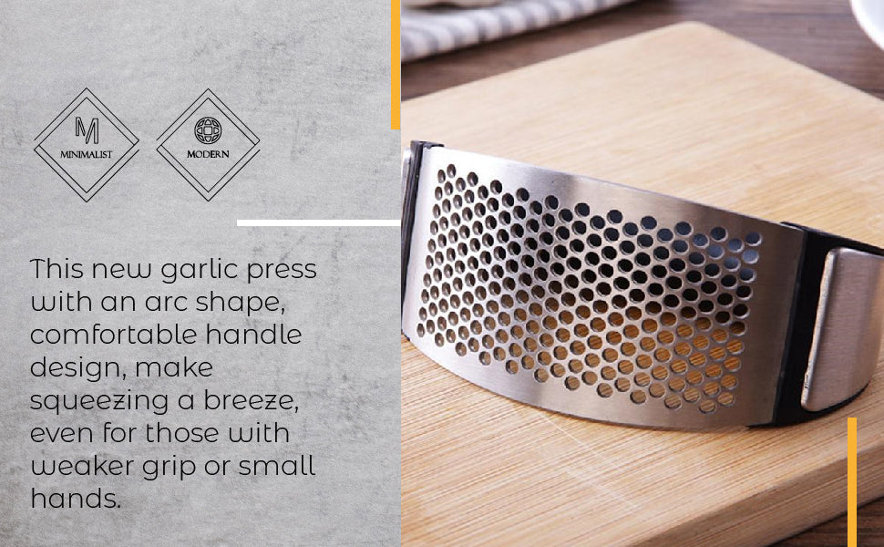 Kiva Stainless Steel Garlic Press