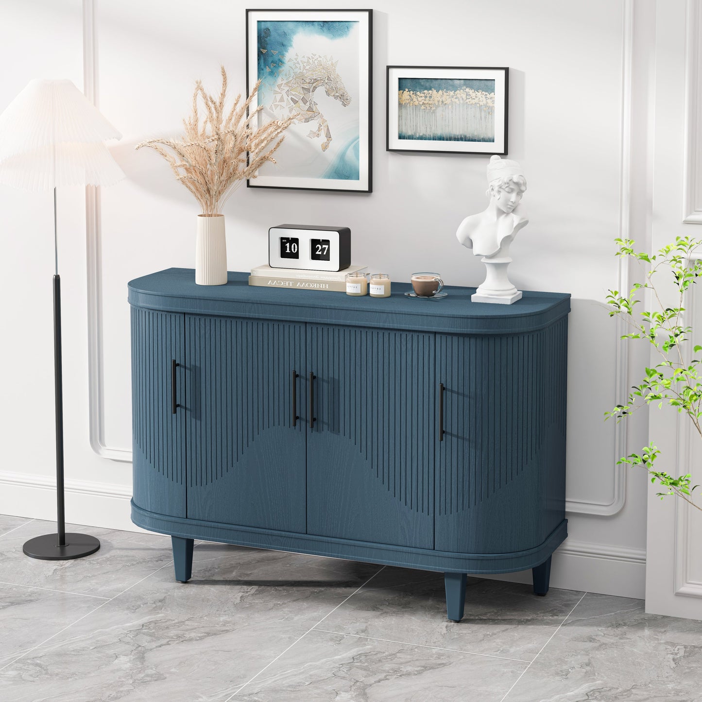 Bleu Modern Curved Sideboard