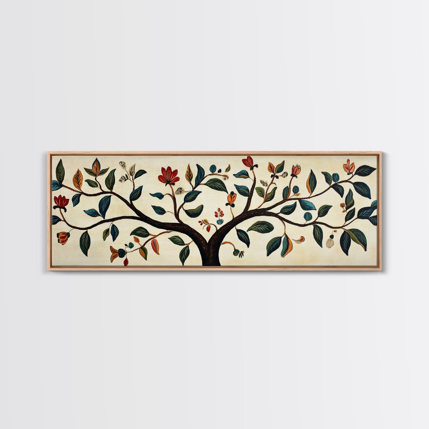 Wabi-Sabi Inspired Panoramic Botanical Print