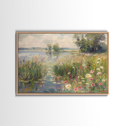 Vintage Botanical Wildflower Print | Rustic Landscape