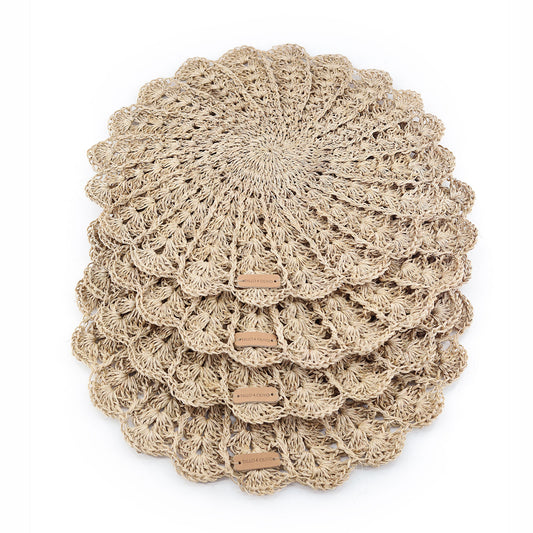 Hand Crocheted Round Placemat - Gio