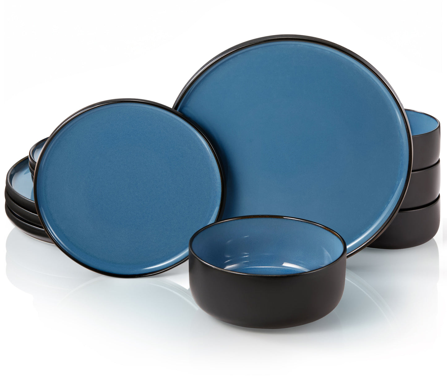 Somerset Collection-Ceramic 12 piece Dinnerware Set