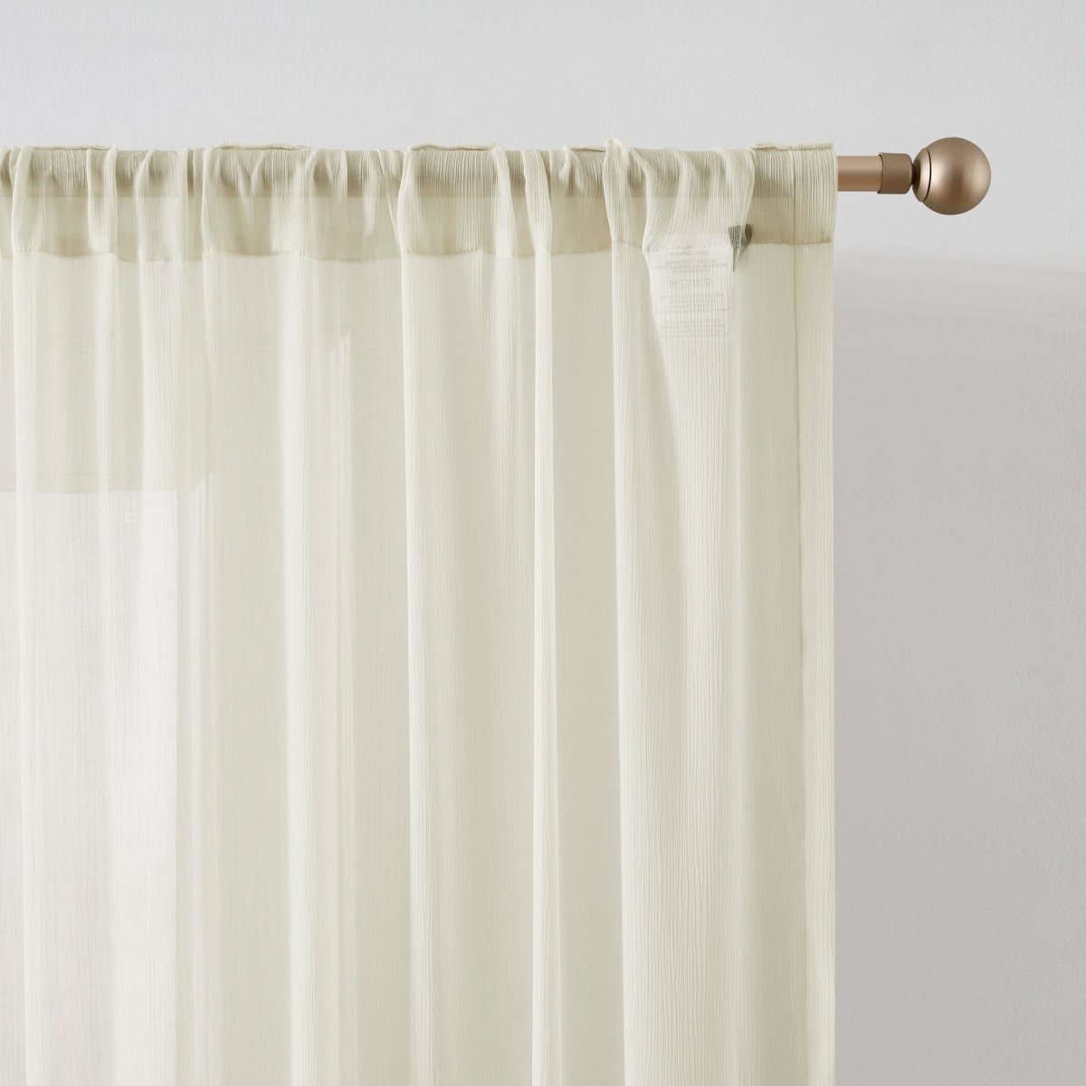 Georgette Sheer Ruffle Curtain Panels