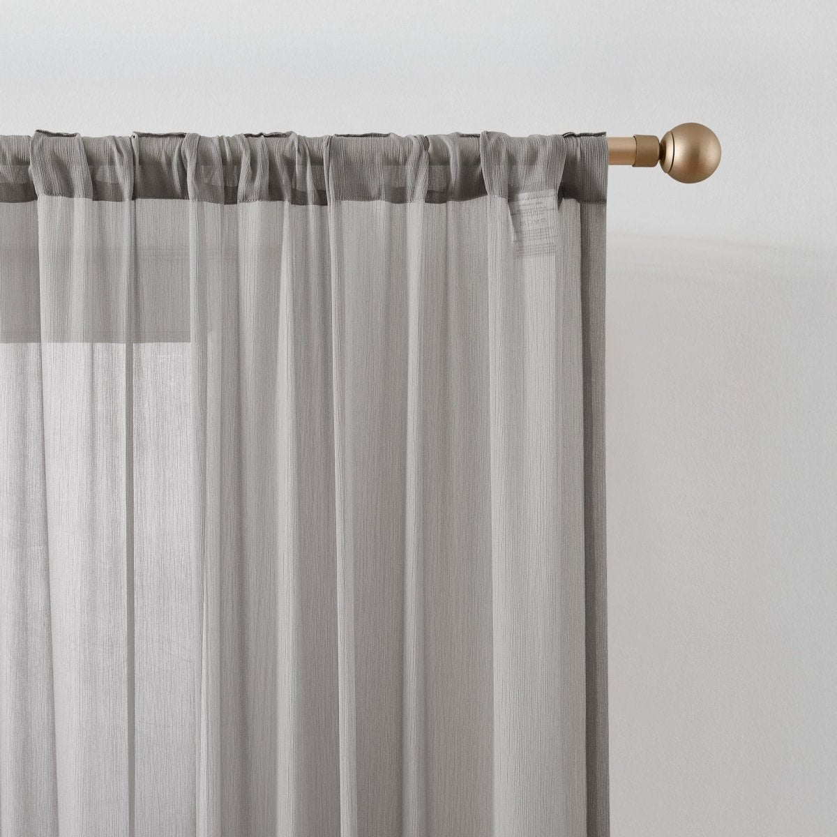 Georgette Sheer Ruffle Curtain Panels