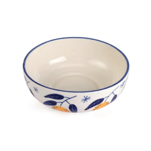 Italian Lemon Bowl | Handpainted Ceramic Serving | 7"