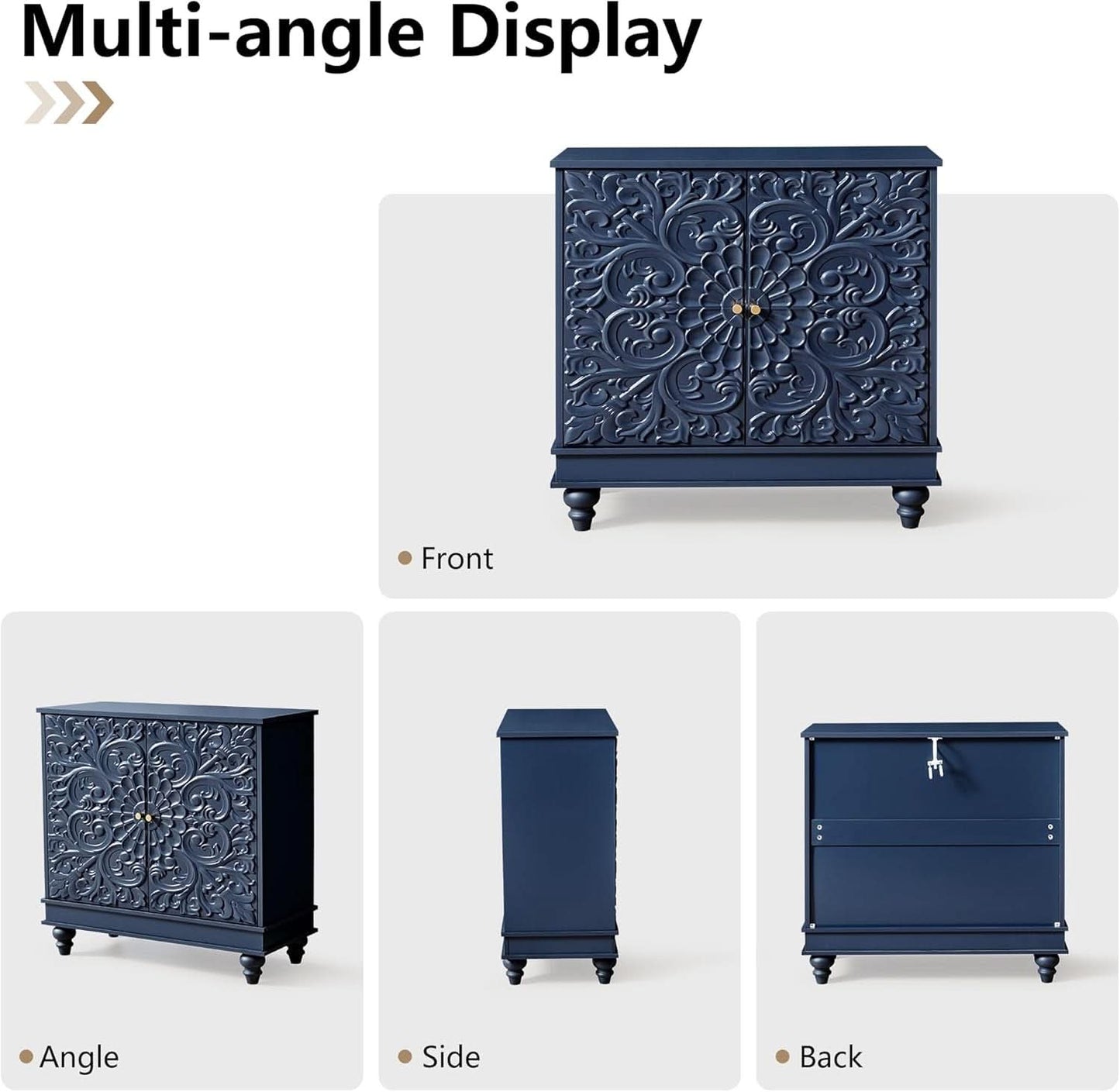 Midnight Blue Luxury Accent Sideboard