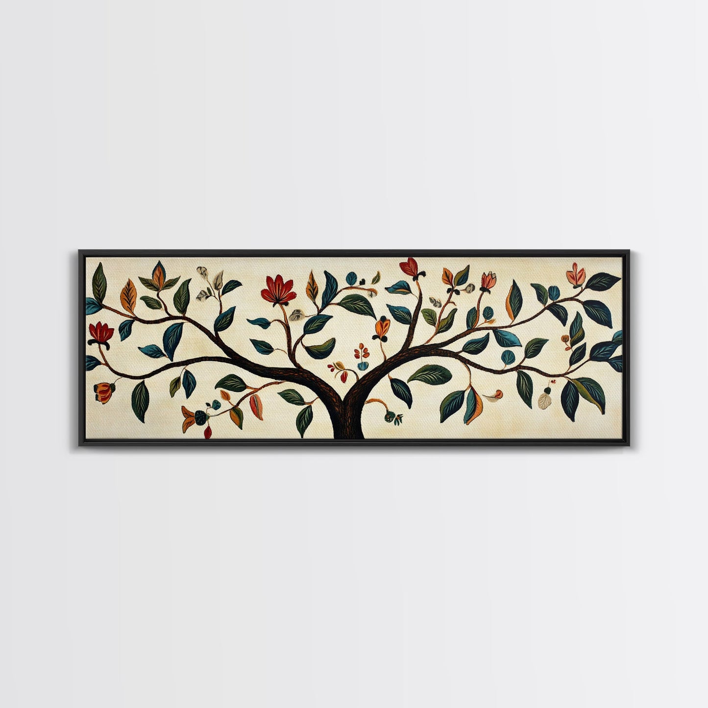 Wabi-Sabi Inspired Panoramic Botanical Print