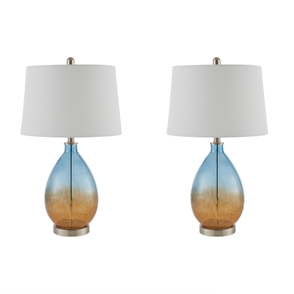 Ombre Glass Table Lamp  Blue Gradient Base