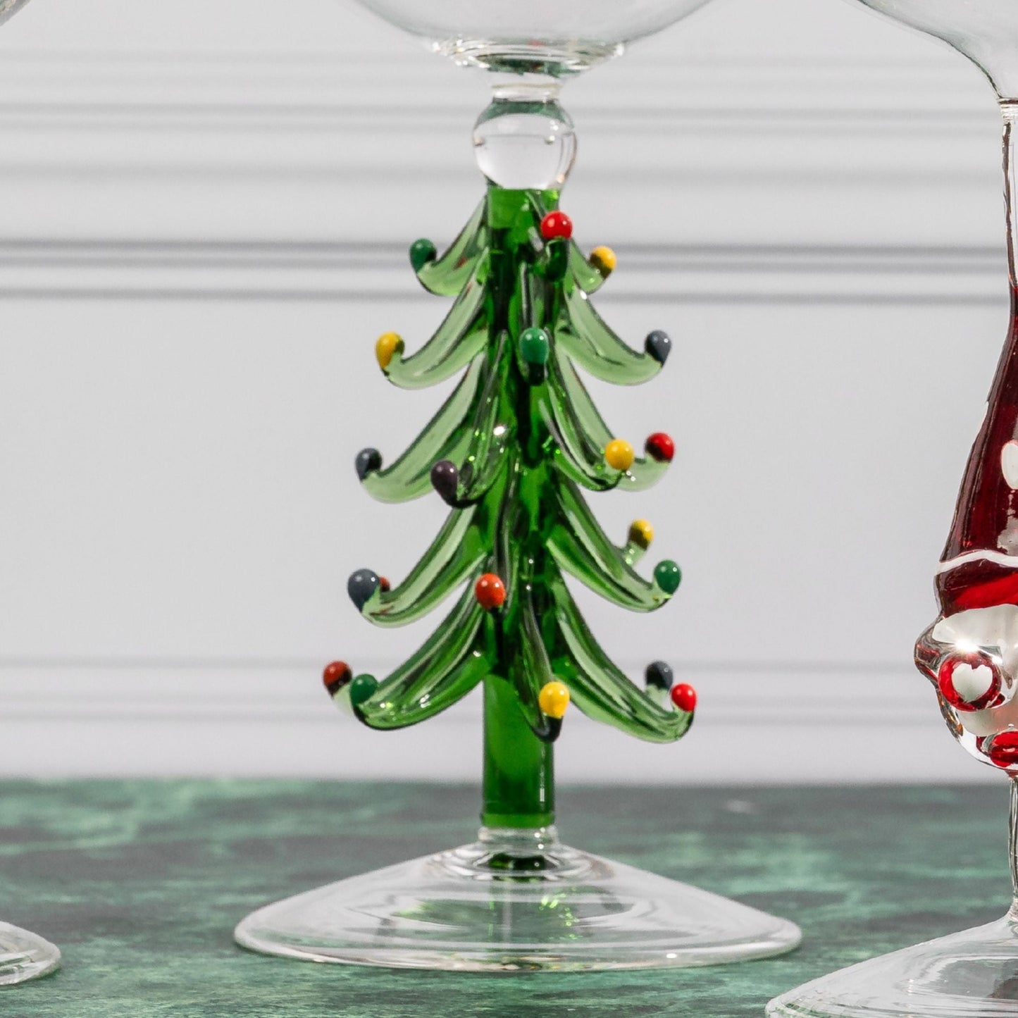 Three Dee Christmas Tree Wine Glasses