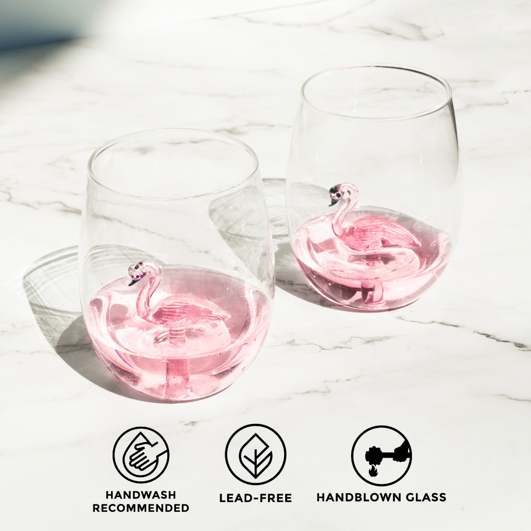 Flamingo Stemless 3D Glasses