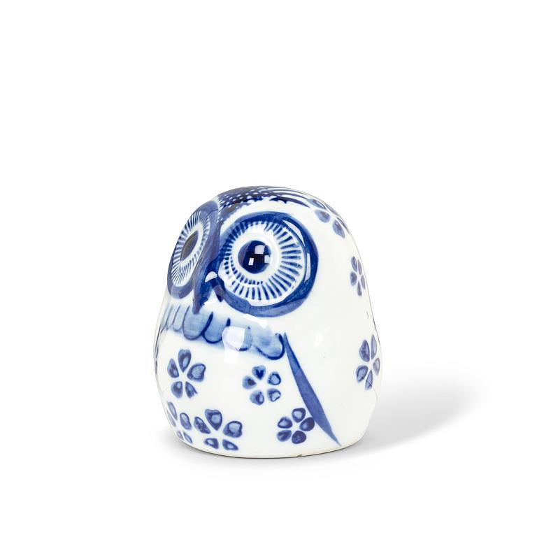 Blue & White Porcelain Owl