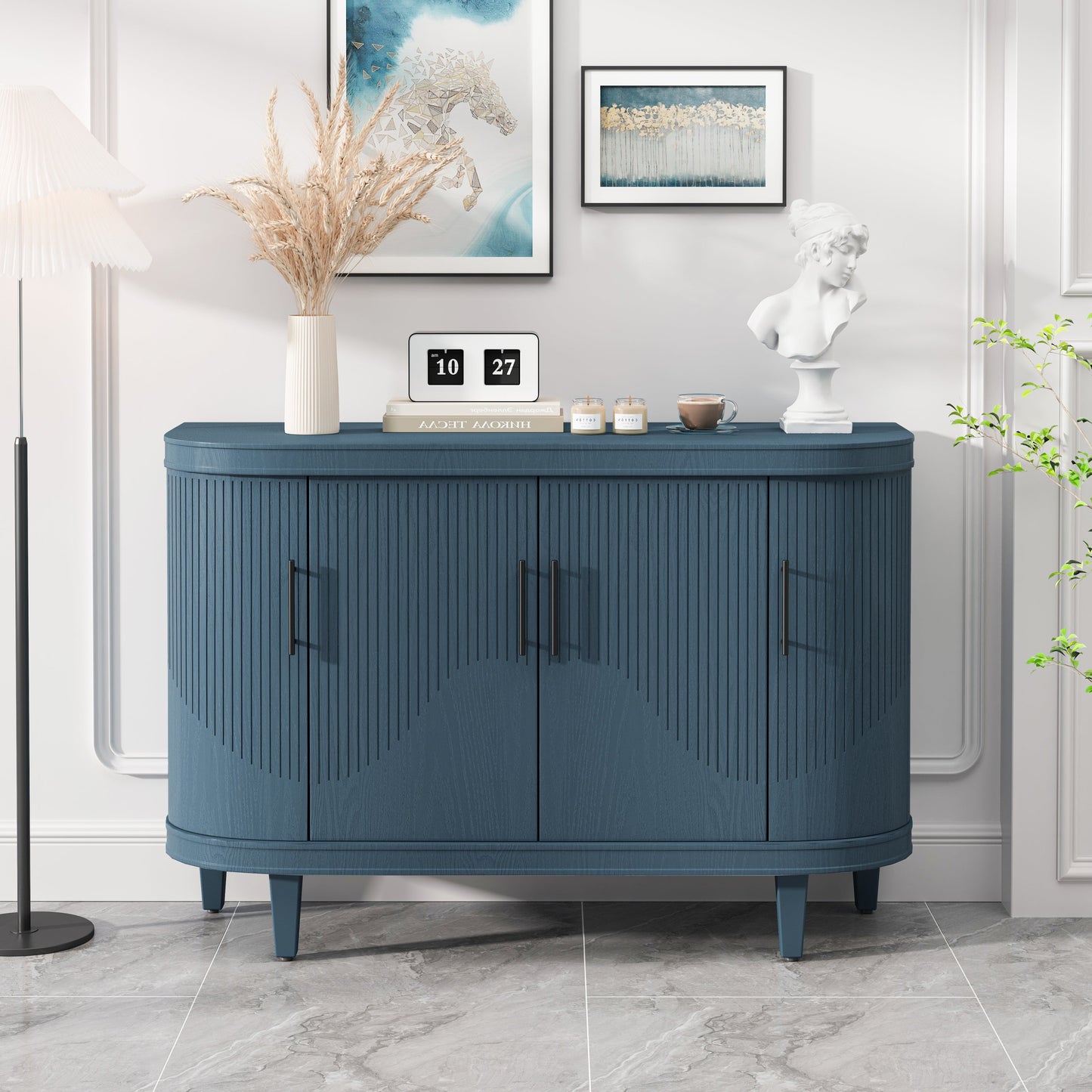 Bleu Modern Curved Sideboard