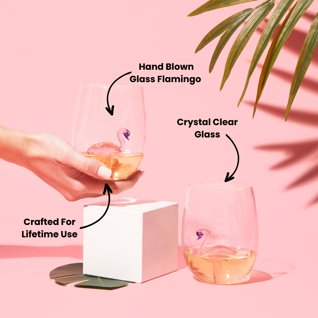 Flamingo Stemless 3D Glasses
