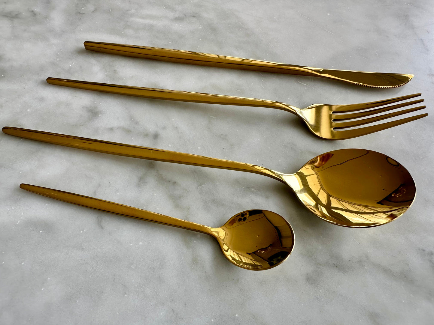 Modern Sleek Gold Flatware