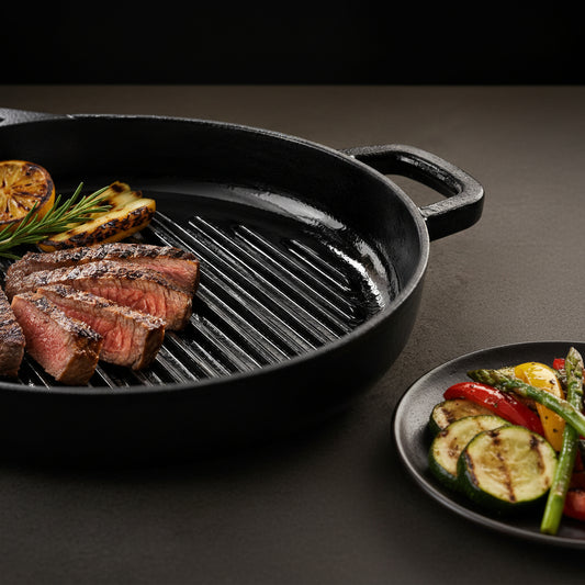 Enameled Cast Iron Grill Pan, 11"