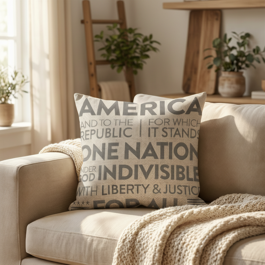 Patriotic Throw Pillow - USA Pillow Cover 18x18