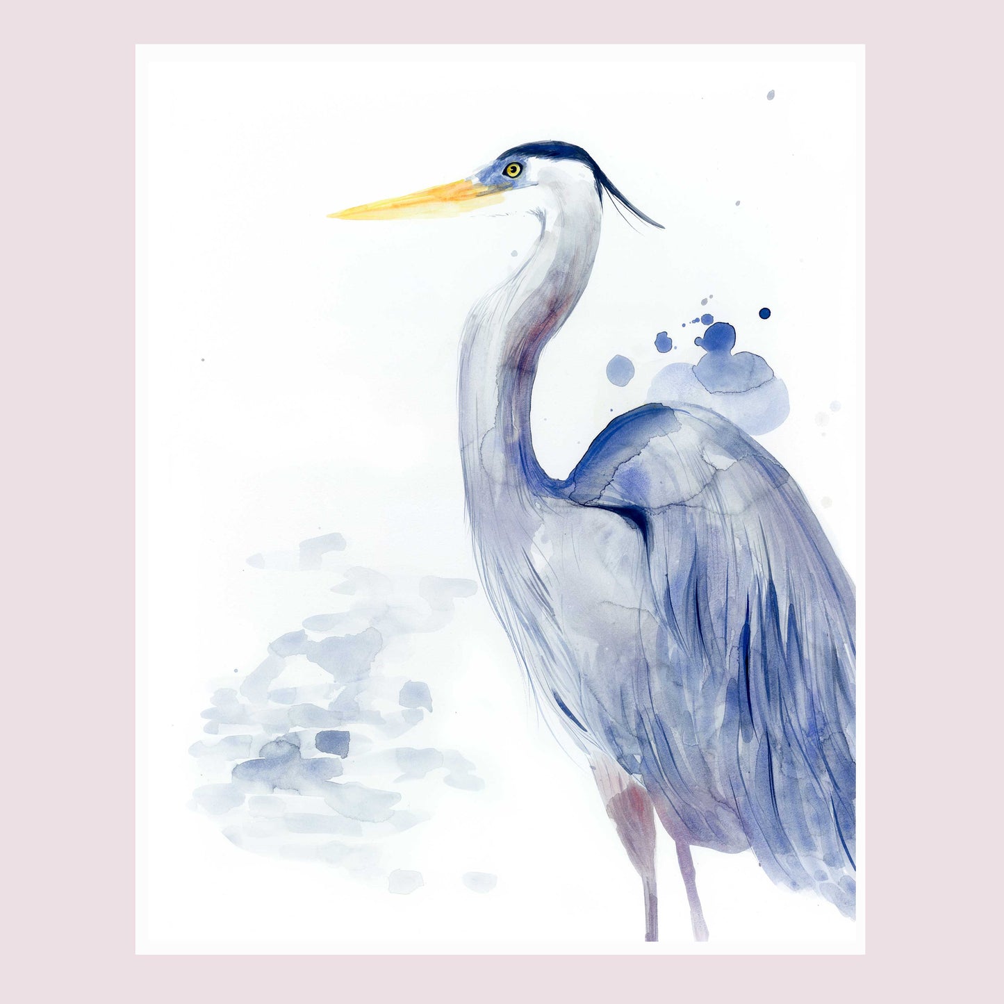 Blue Heron Cotton Print