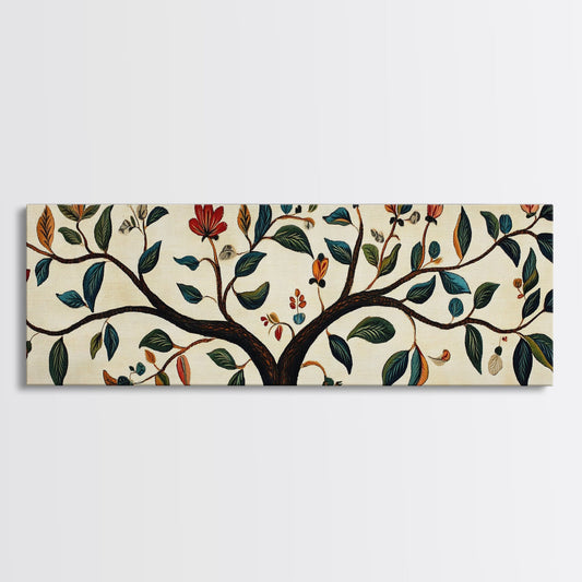 Wabi-Sabi Inspired Panoramic Botanical Print