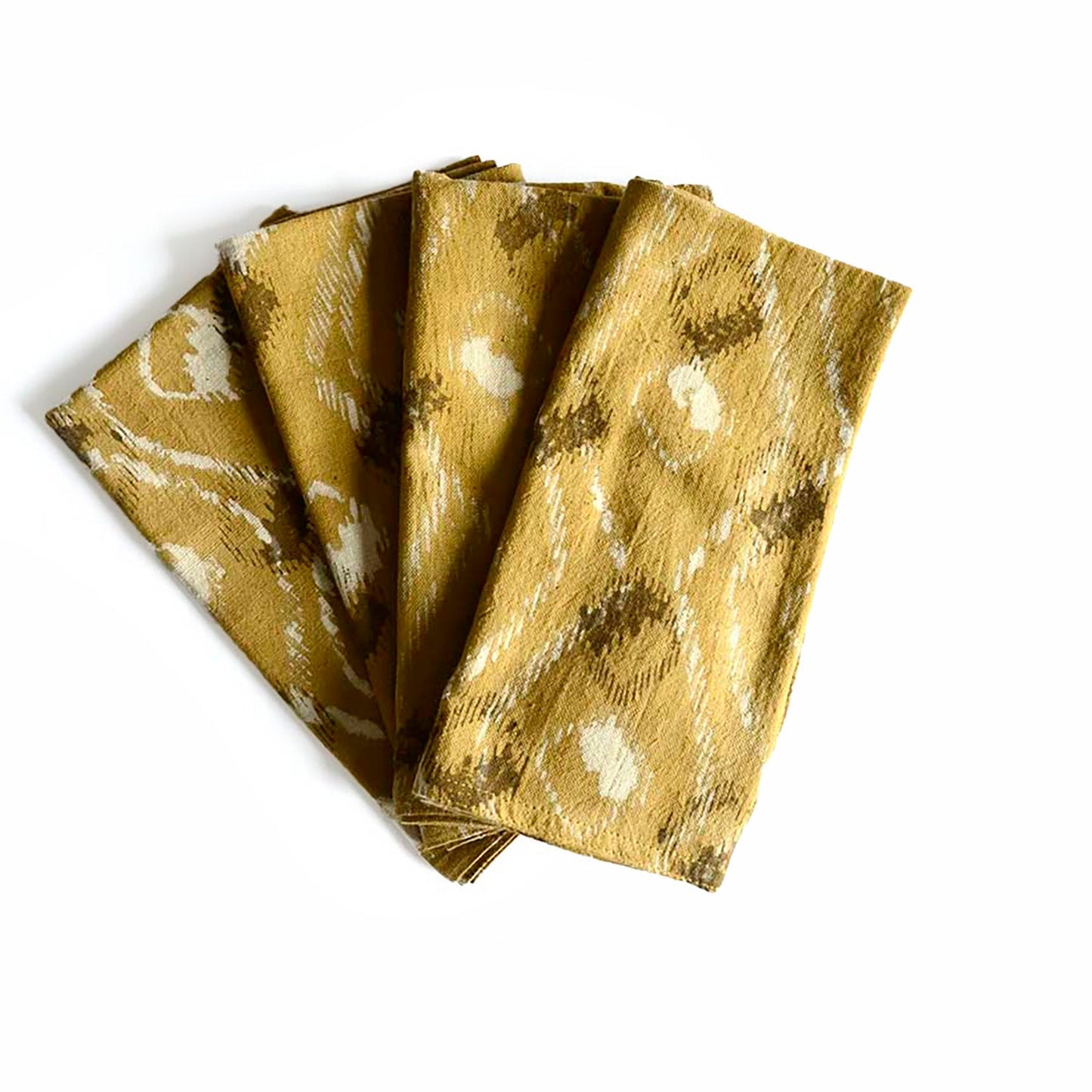 Bali Yellow Cotton Dining Napkins, Sustainable Table Linen