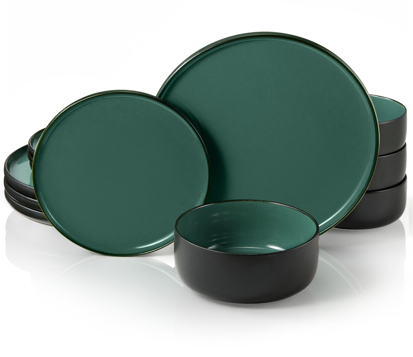 Somerset Collection-Ceramic 12 piece Dinnerware Set