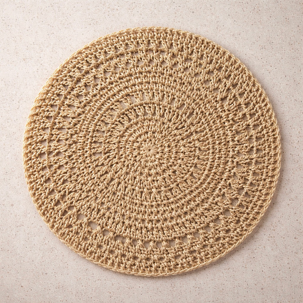 Scallop Handcrafted Natural Jute Placemat |
