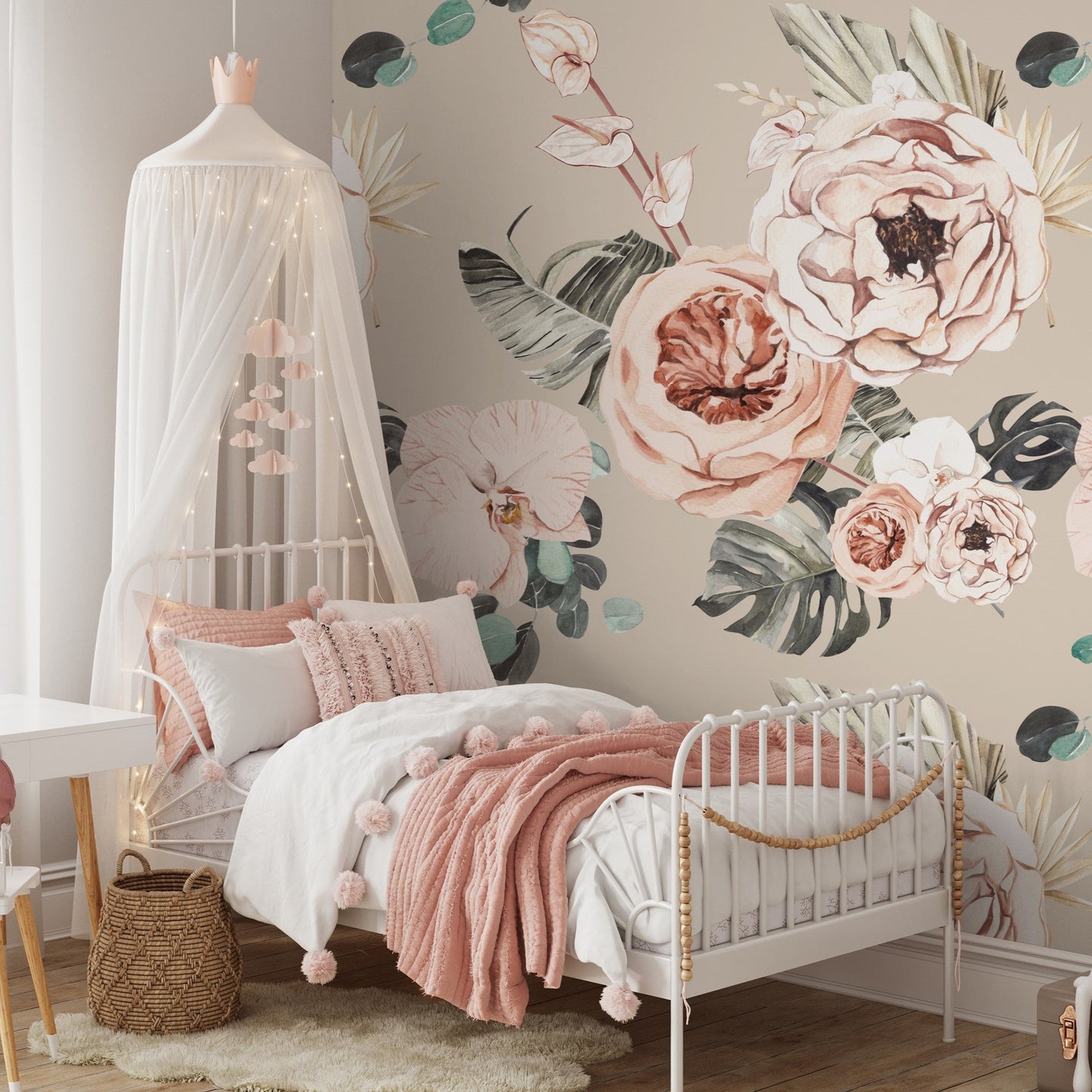 Terracotta Blooms Wallpaper - 2 FT H X 9.5 FT W LUXE