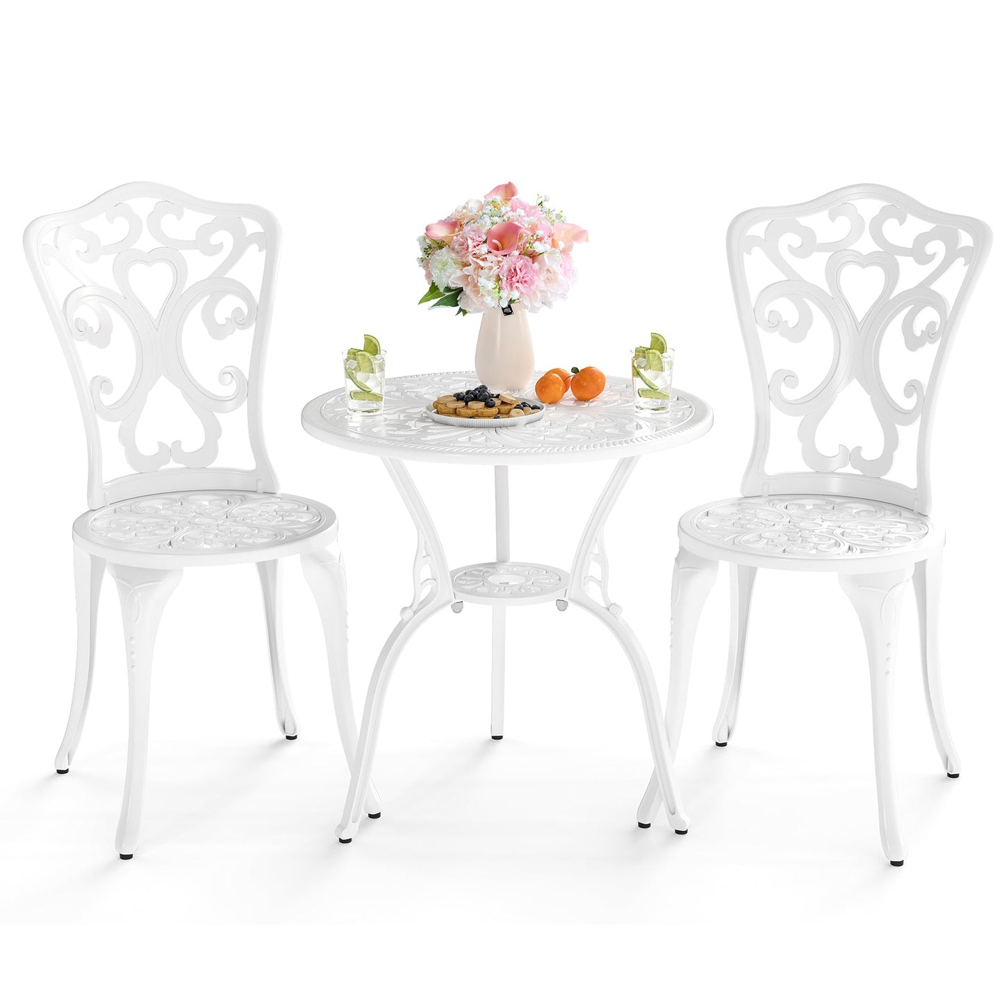Blanco Cast Aluminum Bistro Set
