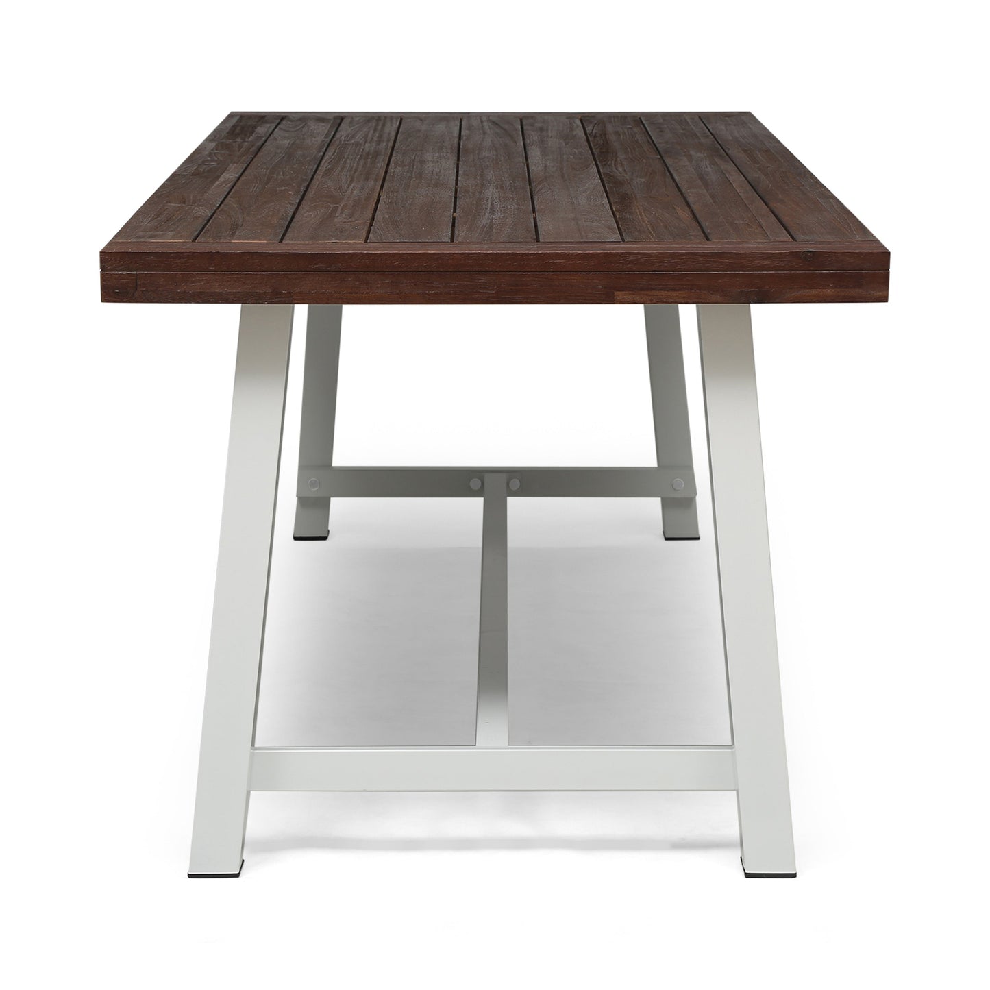 Equilibrium Outdoor Dining Table with Slat Top