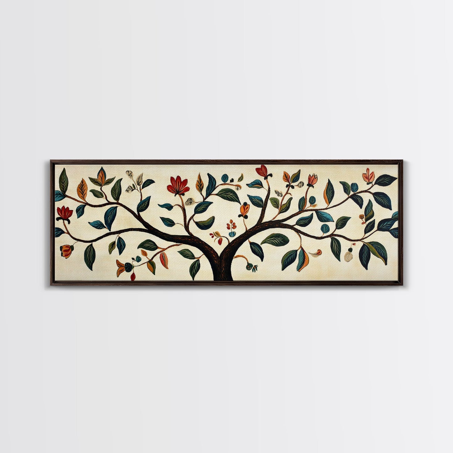 Wabi-Sabi Inspired Panoramic Botanical Print