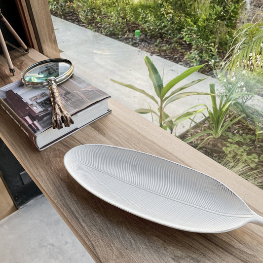 Haku Banana Leaf Wood Tray