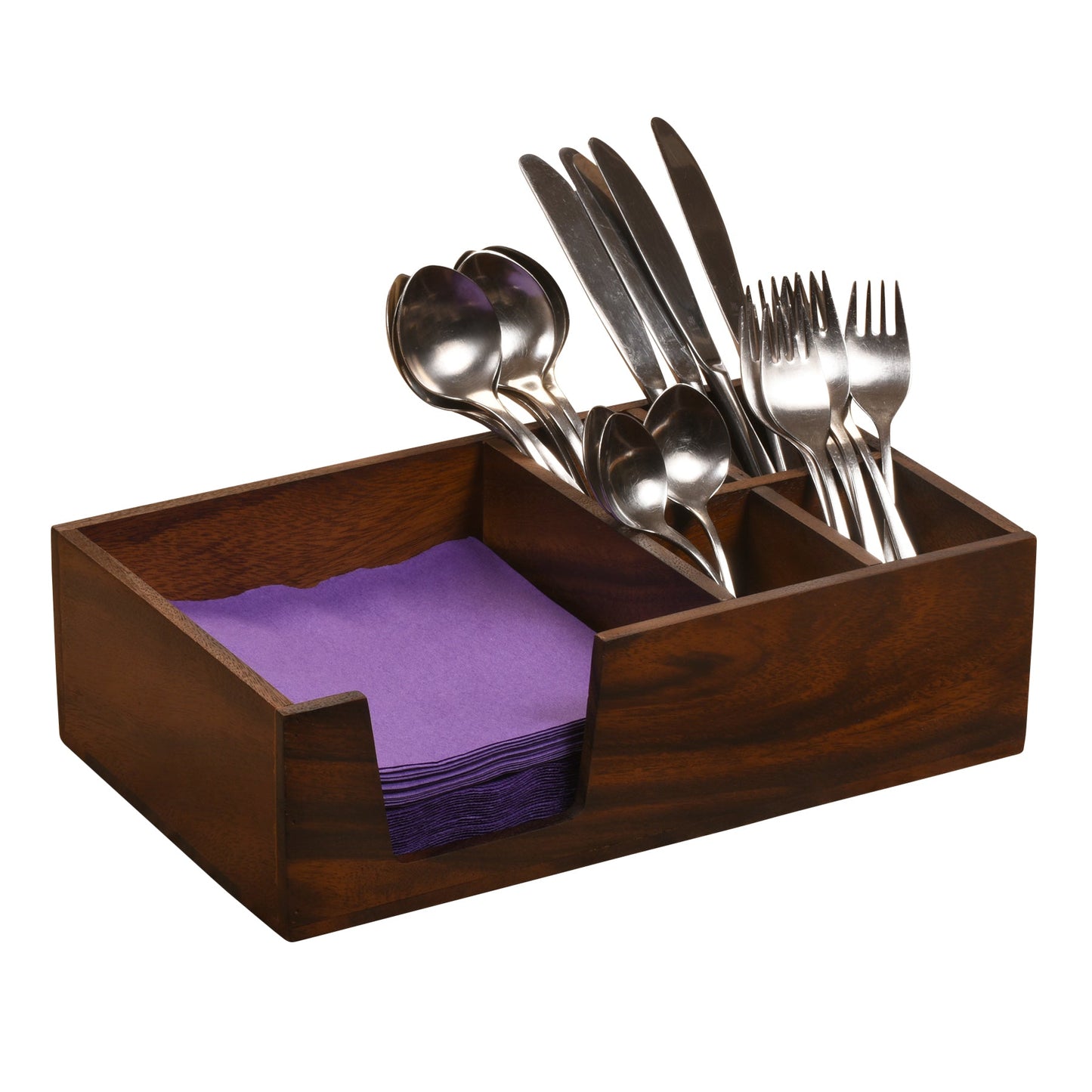 Oler Acacia Wood Flatware Caddy