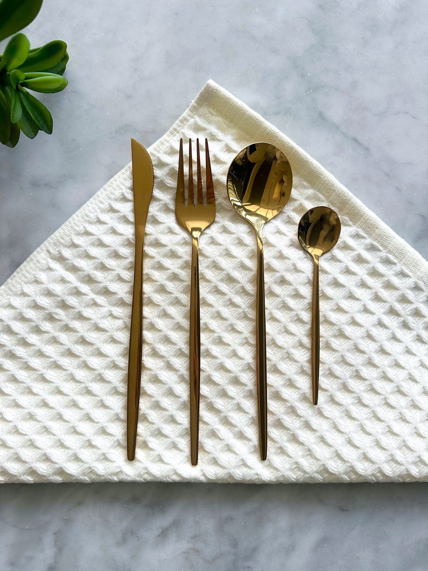 Modern Sleek Gold Flatware
